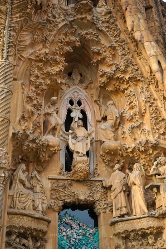 Details from the exterior of the Basílica i Temple Expiatori de la Sagrada Família