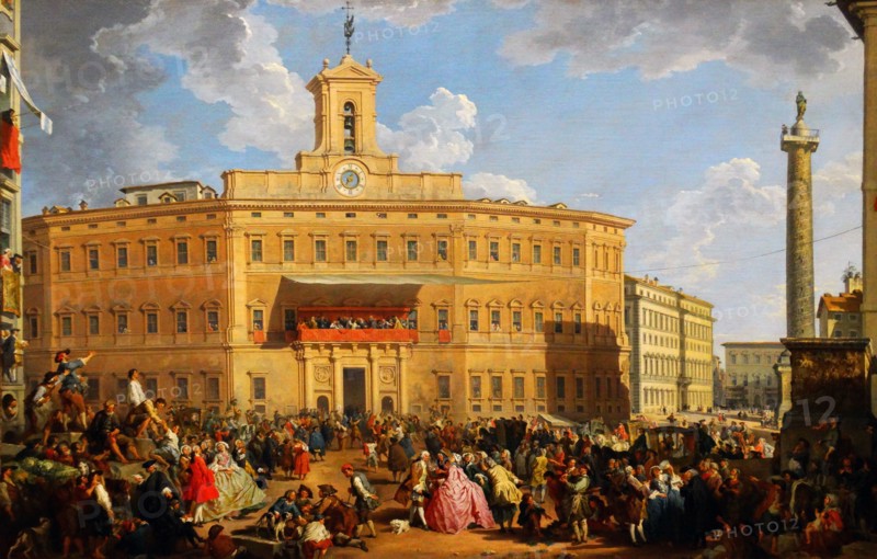 The Lottery in Piazza di Montecitorio' by Giovanni Paolo Panini