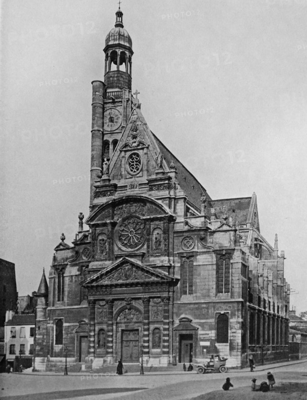 Print of the exterior of Saint-Étienne-du-Mont