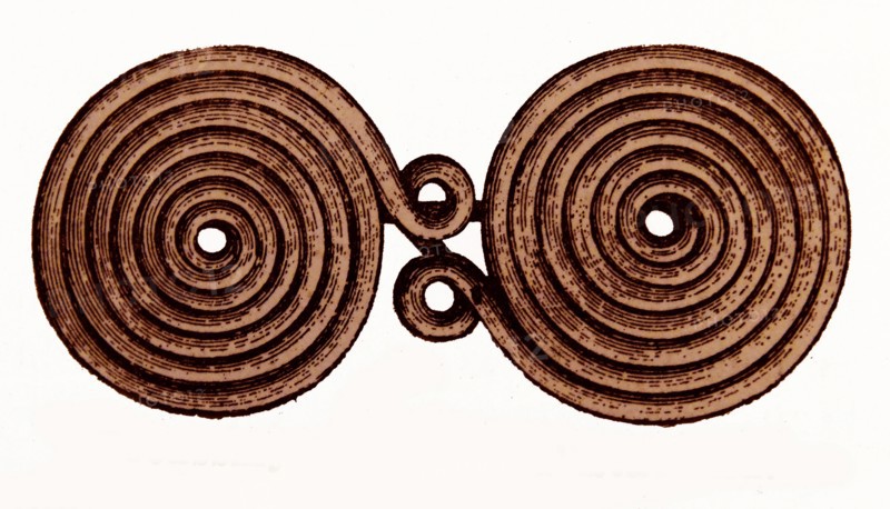 Example of decorative coiled bronze