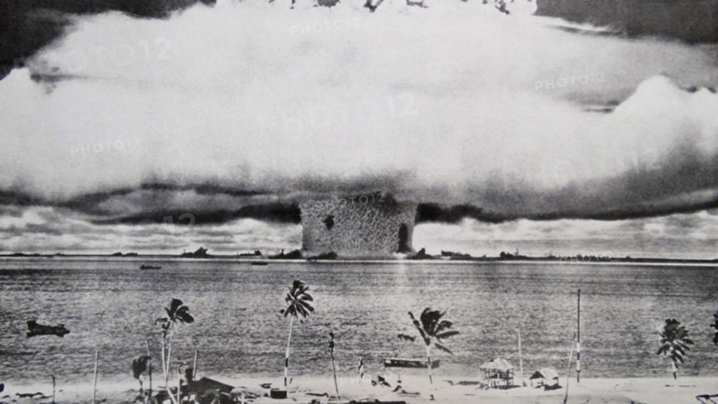 Atomic bomb at Bikini Atoll in Micronesia