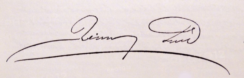 Signature of Jenny Lind