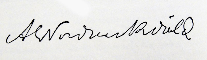 Signature of Adolf Erik Nordenskiöld