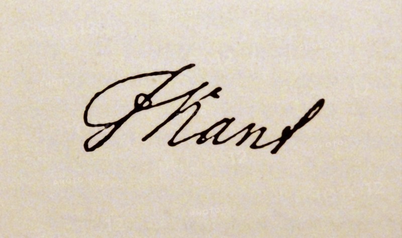 Copy of Immanuel Kant's signature