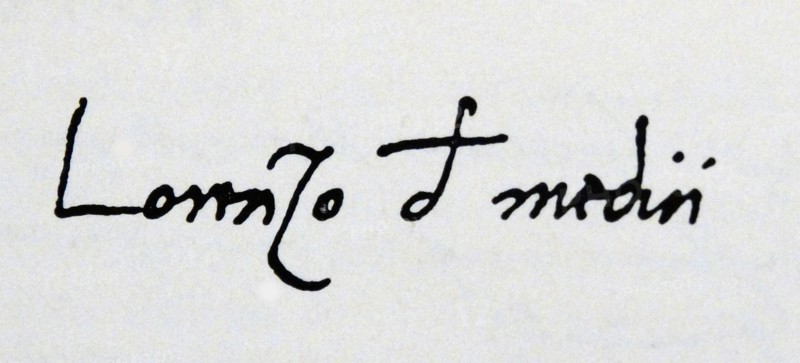Signature of Lorenzo de' Medici
