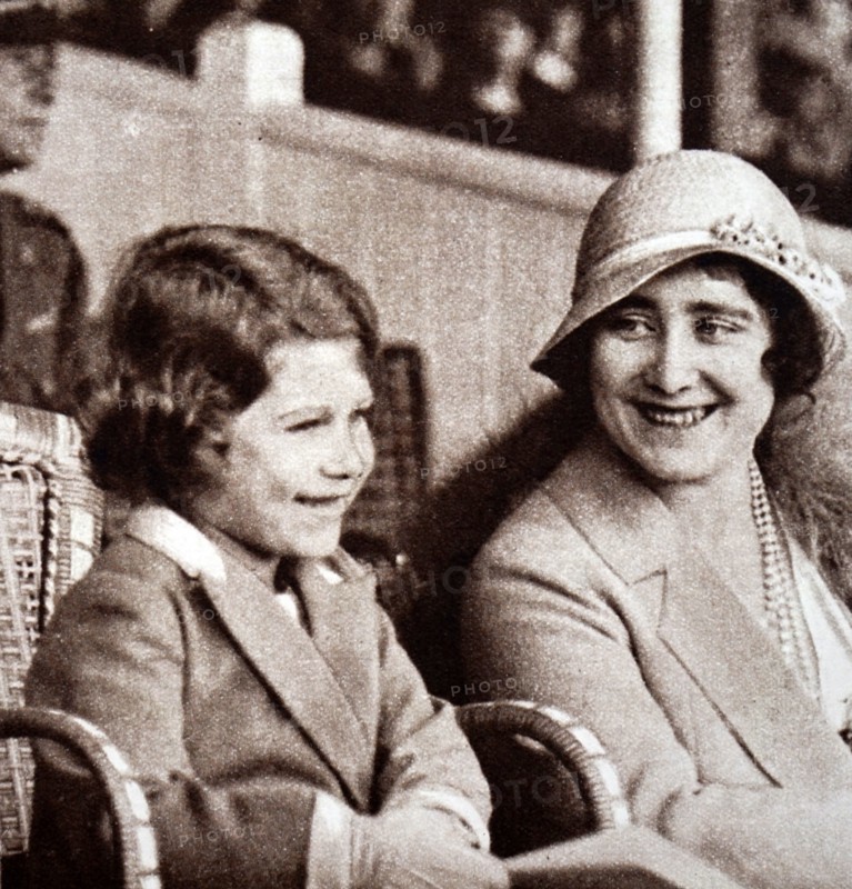 Princess Elizabeth and Lady Elizabeth at the rehearsal of the Aldershot Tattoo