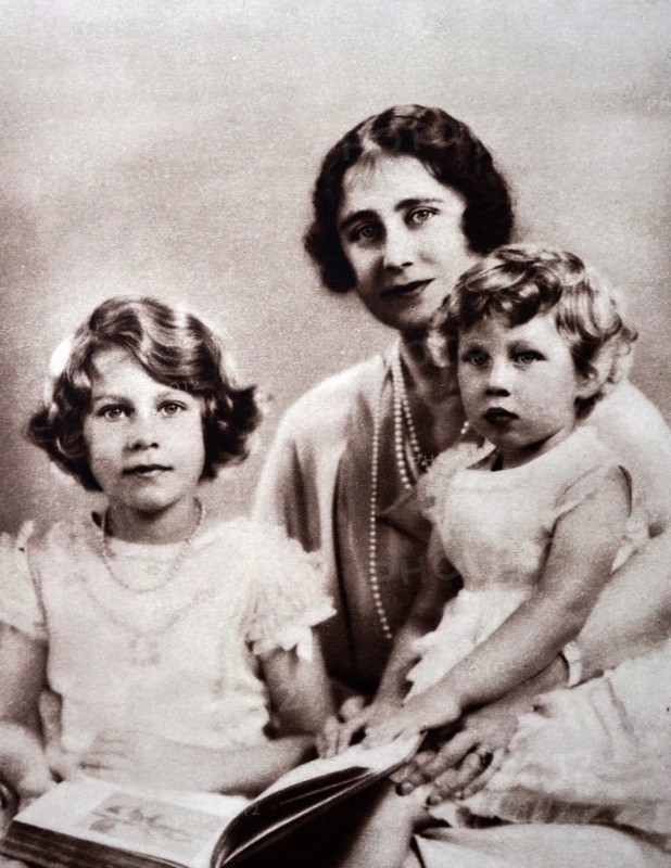 Lady Elizabeth with Princess Elizabeth and Margaret