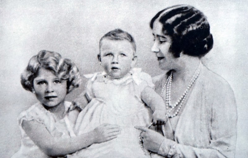 Queen Elizabeth The Queen Mother with Princess Elizabeth and Margaret