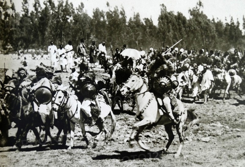 Abyssinian troops  on parade in 1934