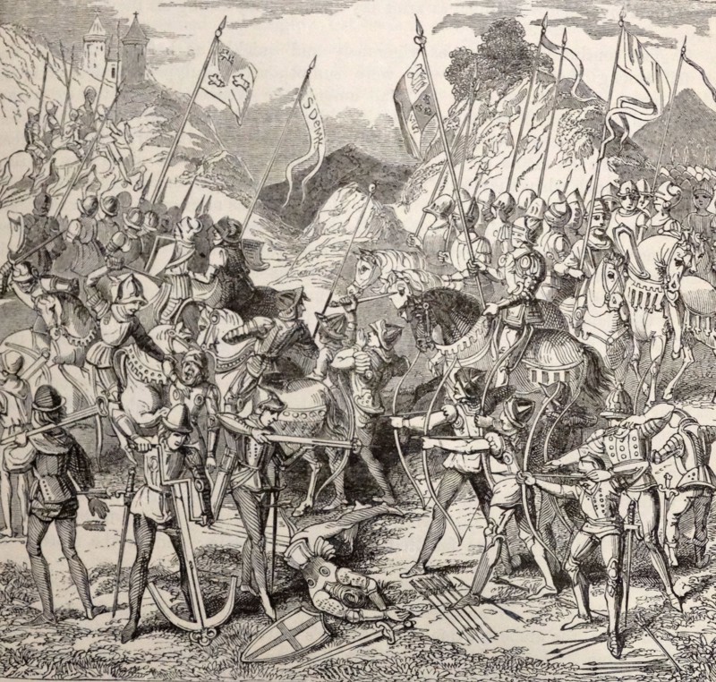A scene from the Battle of Crécy