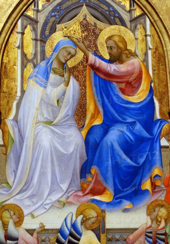 Detail from the 'The Coronation of the Virgin with Adoring Saints' by Lorenzo Monaco
