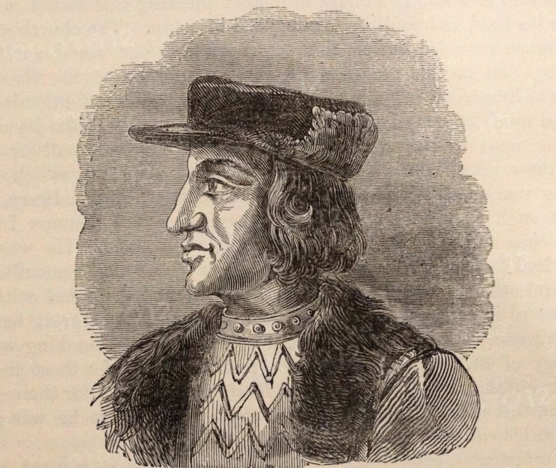 Engraved portrait of Charles VI of France