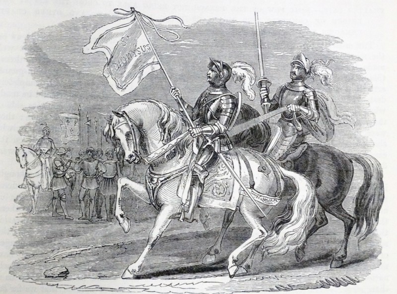 Engraving depicting the Oriflamme
