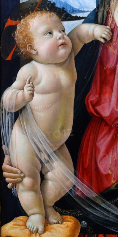 Detail from a 'The Virgin and Child' by Domenico Ghirlandaio