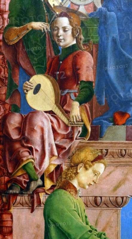 Detail from a 'The Virgin and Child Enthroned' by Cosimo Tura