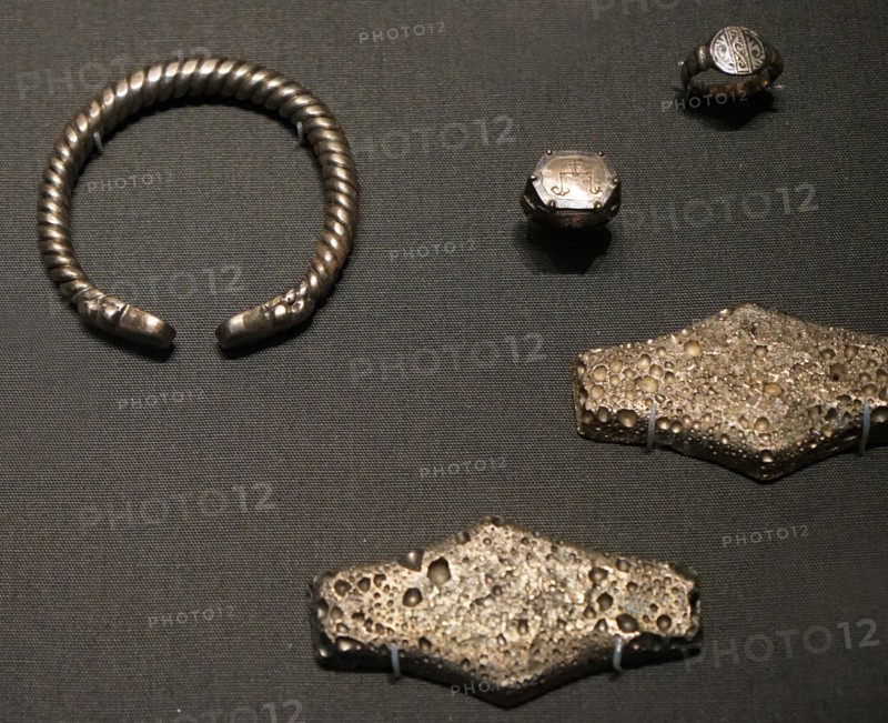 Silver jewellery and pendants from the Kiev Hoard