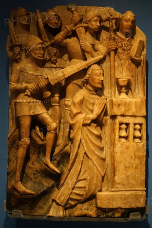 Alabaster showing Saint Thomas Becket's martyrdom