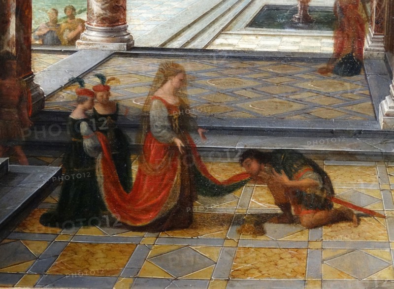 Detail from the 'The Courtyard of a Renaissance Palace' by Hendrik van Steenwijk II