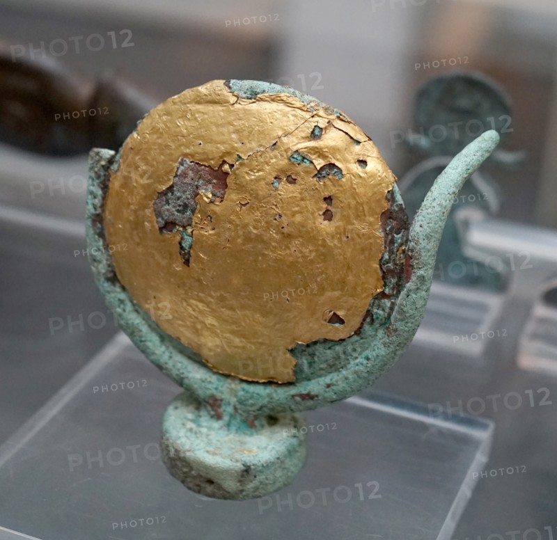 Gilded bronze divine headdress from Napata