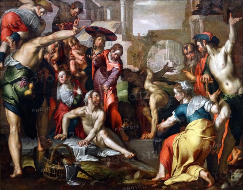 The Resurrection of Lazarus' by Joachim Wtewael