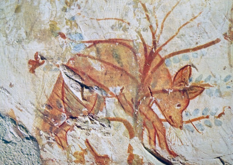 Egyptian tomb wall painting