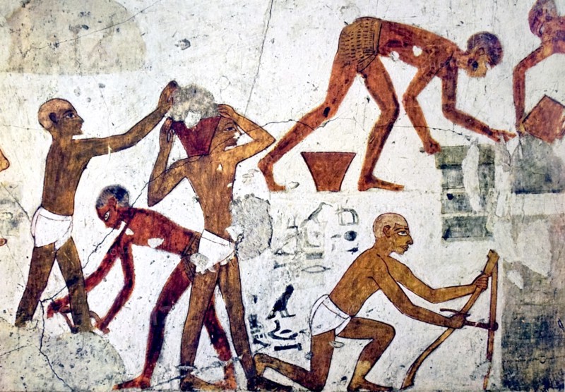 Egyptian tomb wall painting