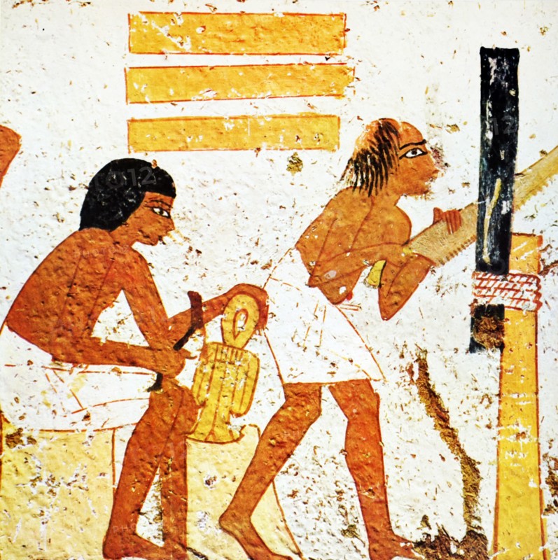 Egyptian tomb wall painting