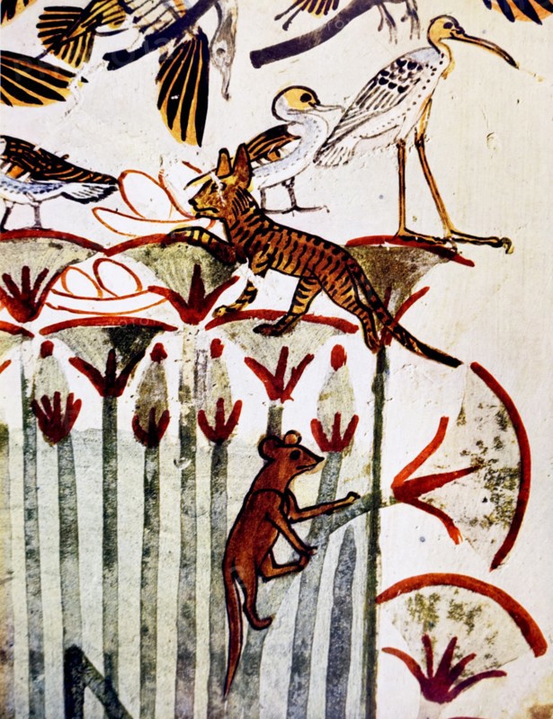 Egyptian tomb wall painting