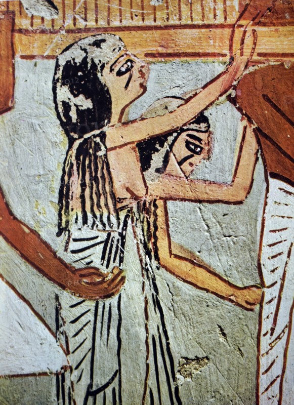 Egyptian tomb wall painting
