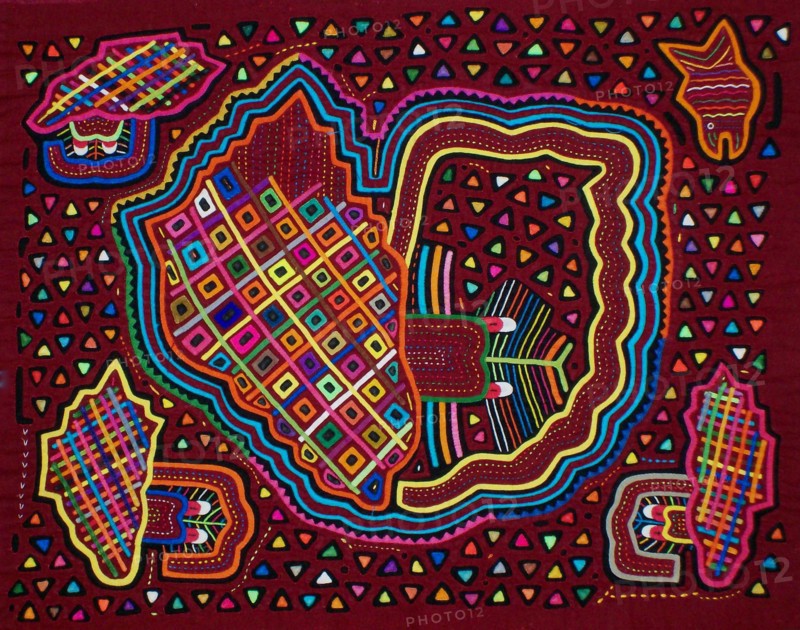 Mola textile by Kuna Indian artist