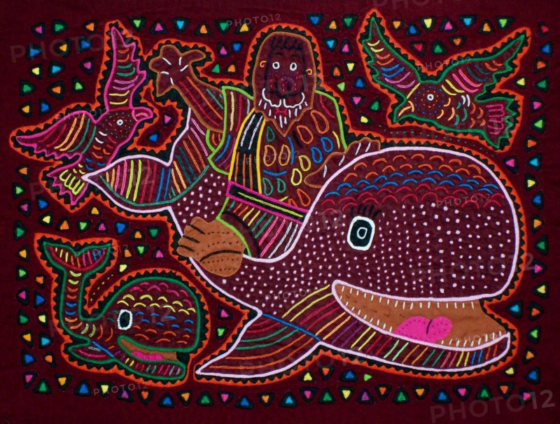 Mola textile by Kuna Indian artist