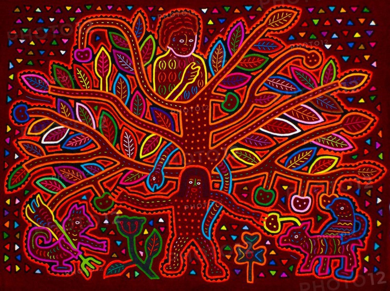 Mola textile by Kuna Indian artist