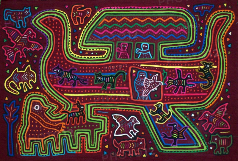 Mola textile by Kuna Indian artist