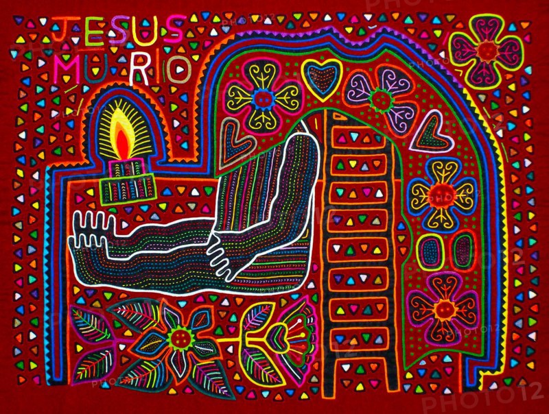 Mola textile by Kuna Indian artist