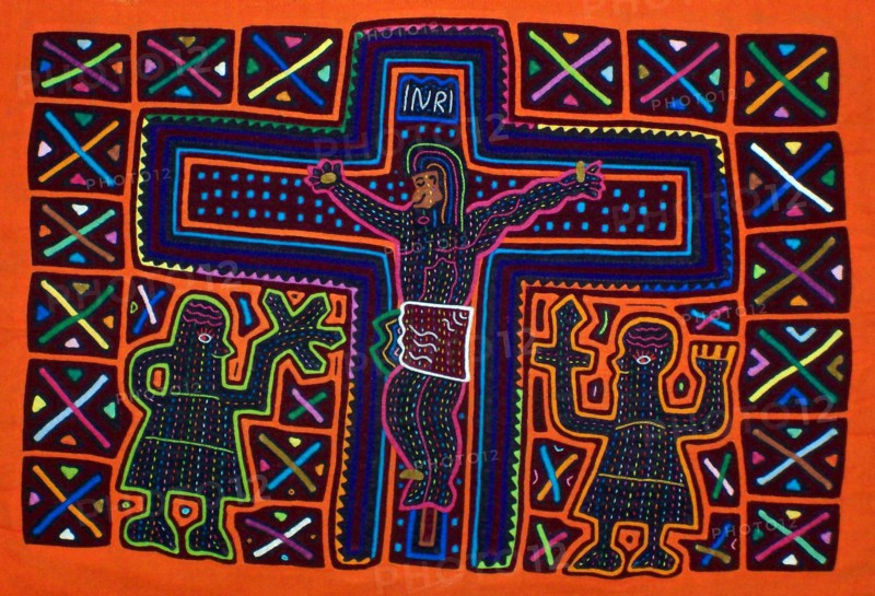 Mola textile by Kuna Indian artist
