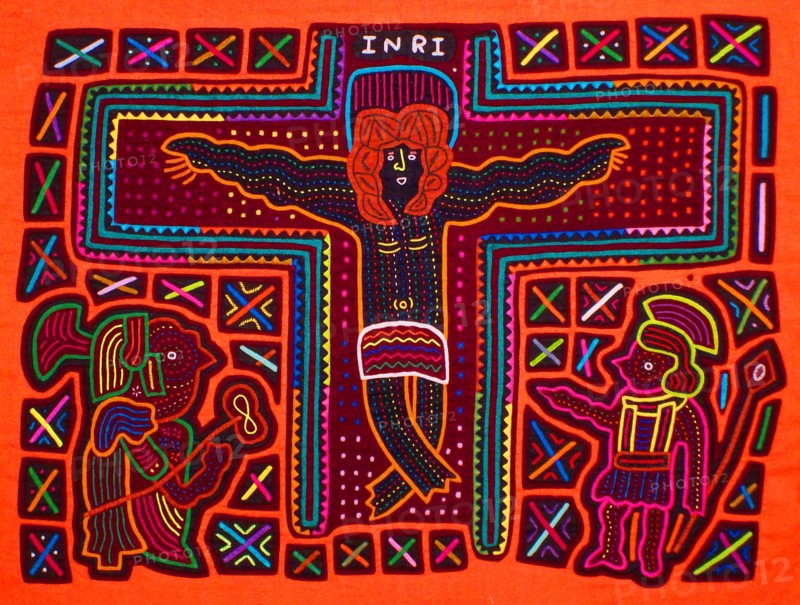 Mola textile by Kuna Indian artist