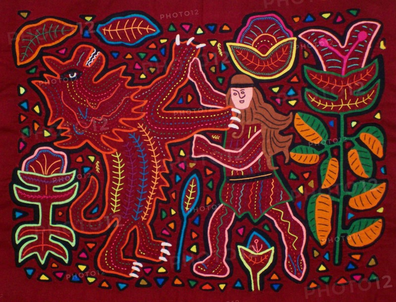 Mola textile by Kuna Indian artist