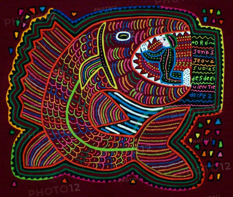 Mola textile by Kuna Indian artist