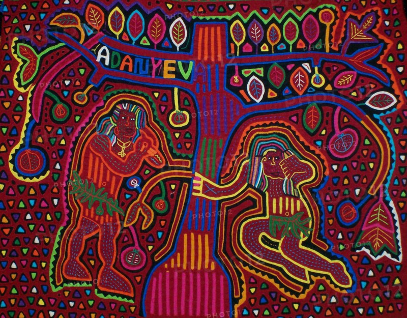 Mola textile by Kuna Indian artist