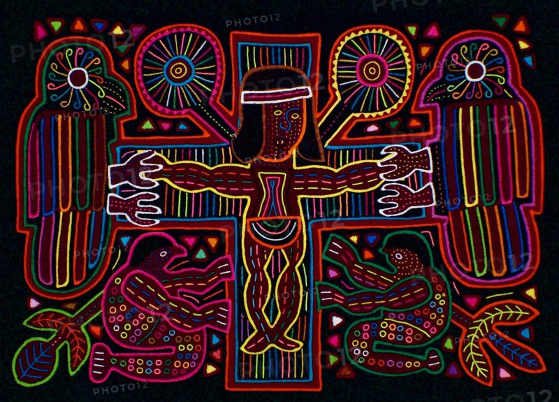 Mola textile by Kuna Indian artist