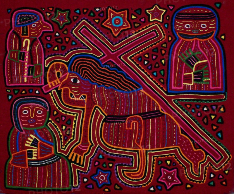 Mola textile by Kuna Indian artist