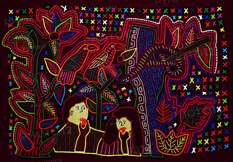 Mola textile by Kuna Indian artist