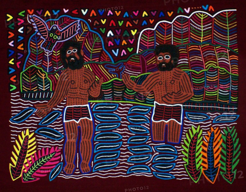 Mola textile by Kuna Indian artist