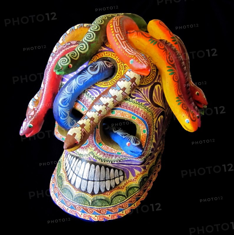 Mexican Puebla Medusa skull