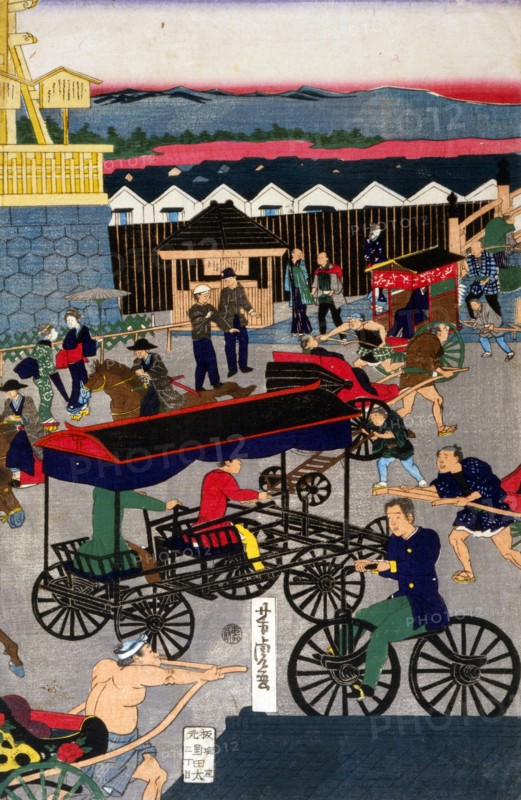 Utagawa, Flourishing Nihonbashi section of Tokyo