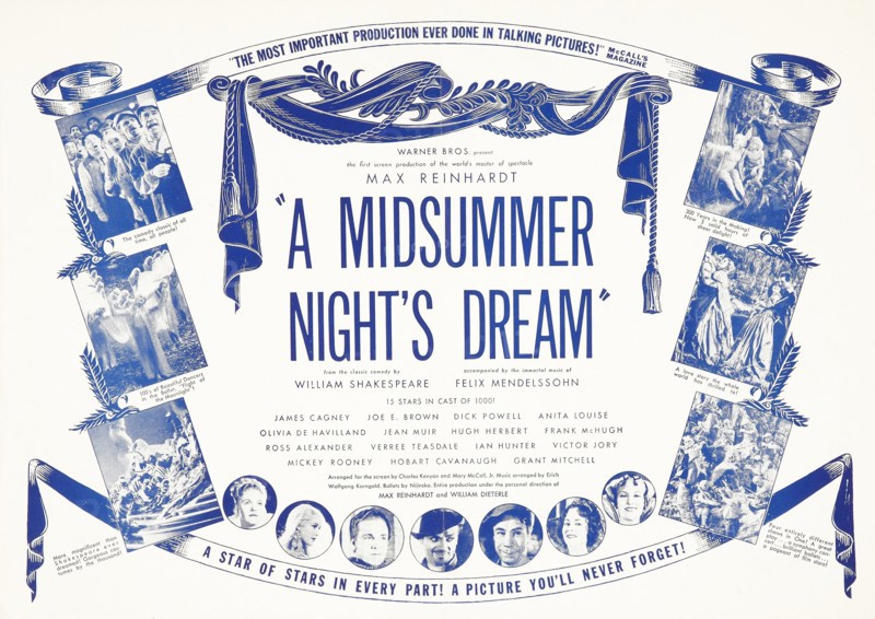 Lobby card for Max Reinhardt's 'A Midsummer Night’s Dream' (1935).