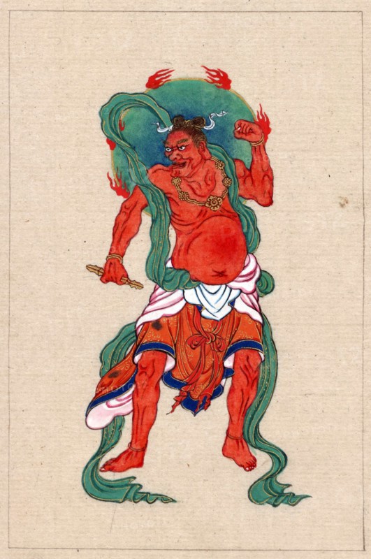 Mythological Buddhist or Hindu figure 1878