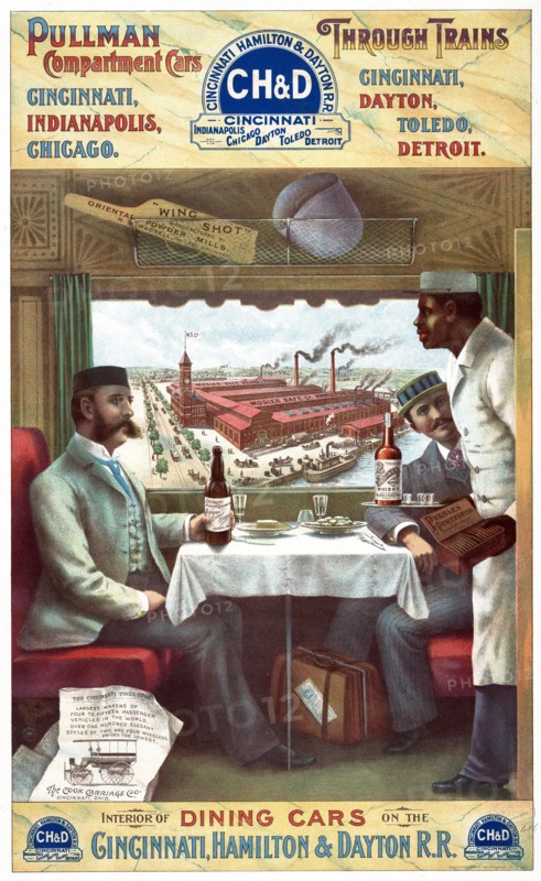 Pullman compartment cars through trains