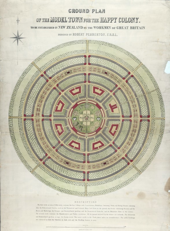 Ground plan of the model town for the happy colony