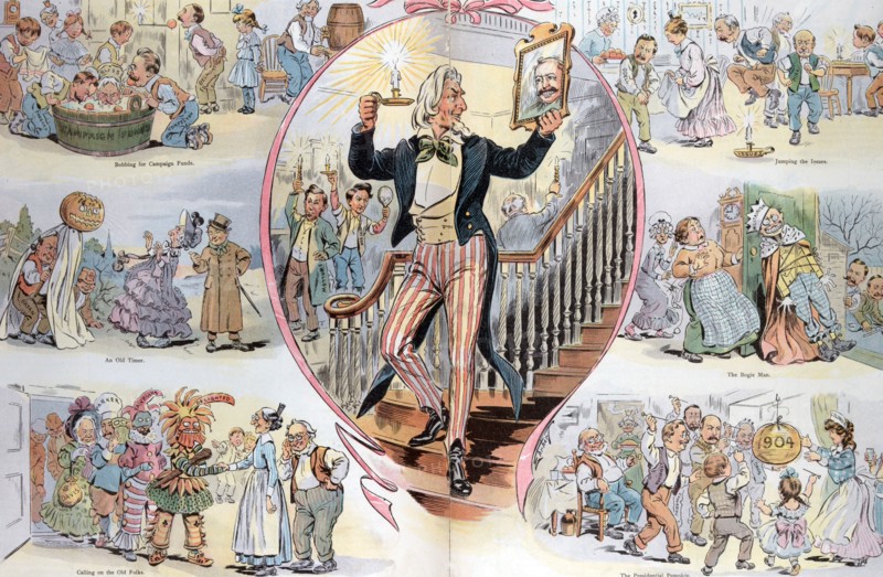 Uncle Sam's Halloween by Samuel Ehrhart, 1862-1937, artist dated 1904